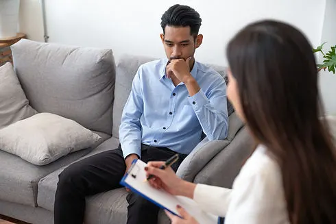 woman-psychiatrist-writing-information-a